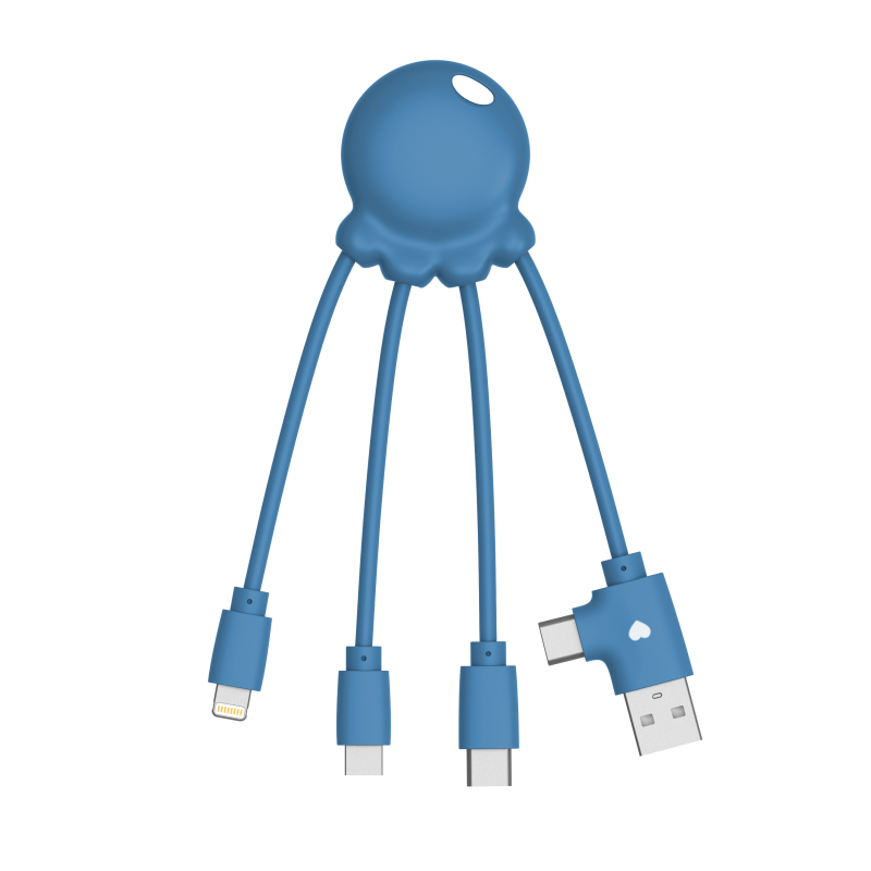 Cavo Multi USB in Plastica OBP Octopus Xoopar® blu Cavo Multi USB in Plastica OBP Octopus Xoopar® blu