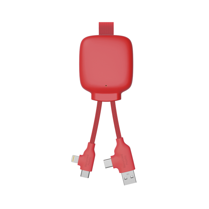 Power Bank con Cavi Gamma Lite Xoopar® 3000 mAh rosso Power Bank con Cavi Gamma Lite Xoopar® 3000 mAh
