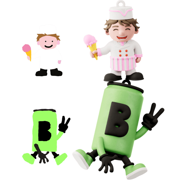 Portachiavi 3D Forma Personalizzata 100% from drawing