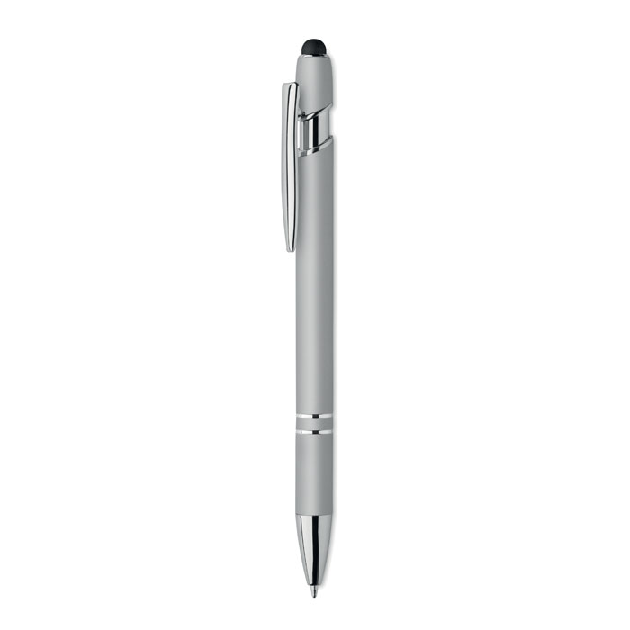 penna_touch_argento Penna Touch in Alluminio Riciclato Personalizzate argento