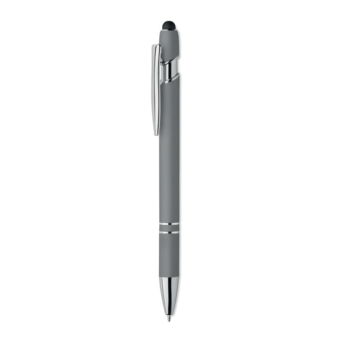 penna_touch_grigia Penna Touch in Alluminio Riciclato Personalizzate grigia