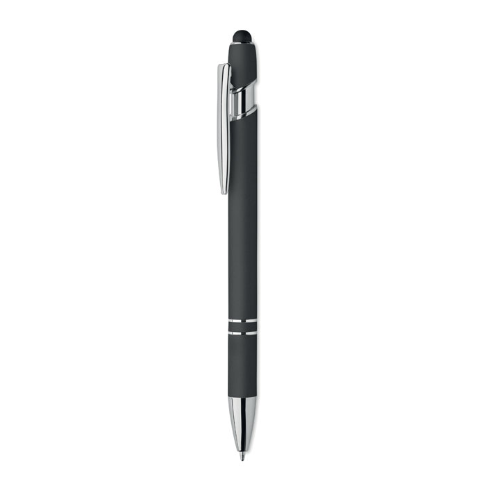 penna_touch_nera Penna Touch in Alluminio Riciclato Personalizzate nera