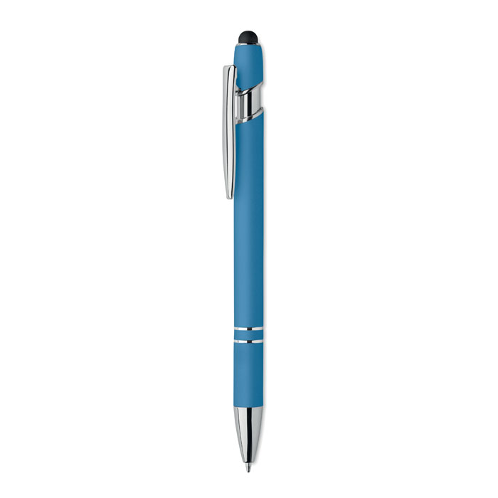 penna_touch_turchese Penna Touch in Alluminio Riciclato Personalizzate turchese