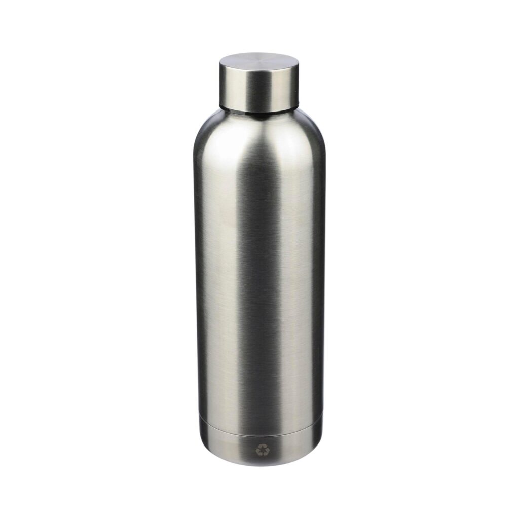 Borraccia Termica in Acciaio Inox Riciclato Personalizzata argento Borraccia Termica in Acciaio Inox Riciclato Personalizzata argento