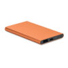 Power bank in alluminio riciclato arancione