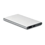 Power bank in alluminio riciclato argento