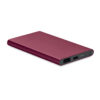 Power bank in alluminio riciclato bordeaux