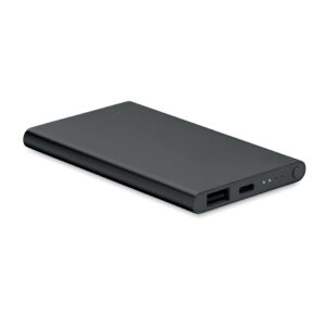 Power bank in alluminio riciclato nero