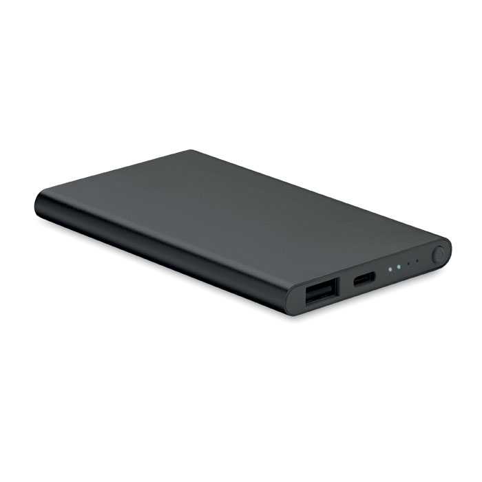 power_bank_nero Power bank in alluminio riciclato nero