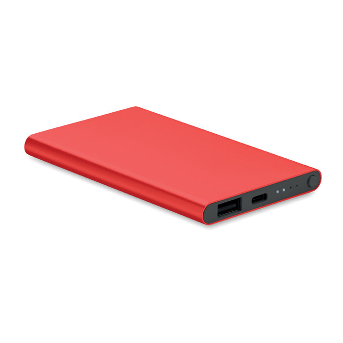 power_bank_rosso Power bank in alluminio riciclato rosso