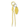 CO0430 Giallo Portachiavi in corda con targhetta personalizzabile e anello in colore Giallo