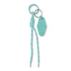 CO0430 menta Main Image_Portachiavi in corda con targhetta personalizzabile e anello in colore verde Menta