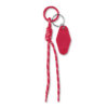 CO0430 rosso Portachiavi in corda con targhetta personalizzabile e anello in colore Rosso