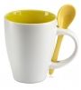 tazze con cucchiaio personalizzate gialle